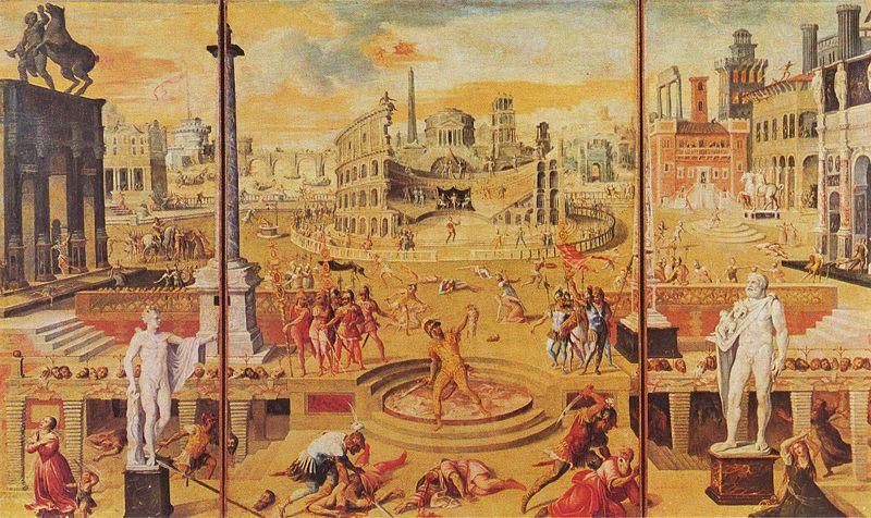 Antoine Caron The Massacre of the Triumvirate. oil painting picture